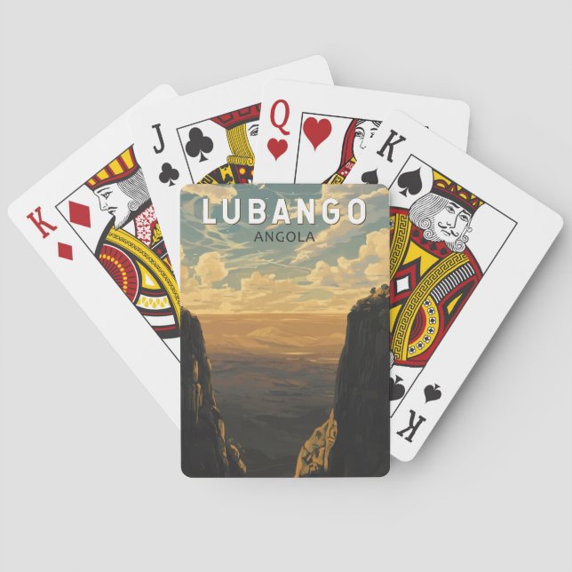 Baraja De Cartas Lubango Angola Viaje de arte (Reverso)