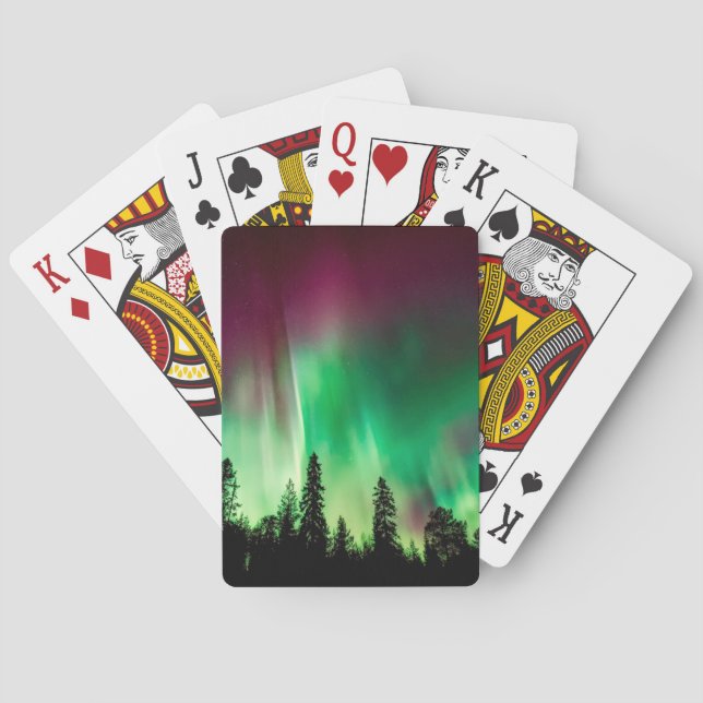 Baraja De Cartas Luces boreales de Aurora (Reverso)