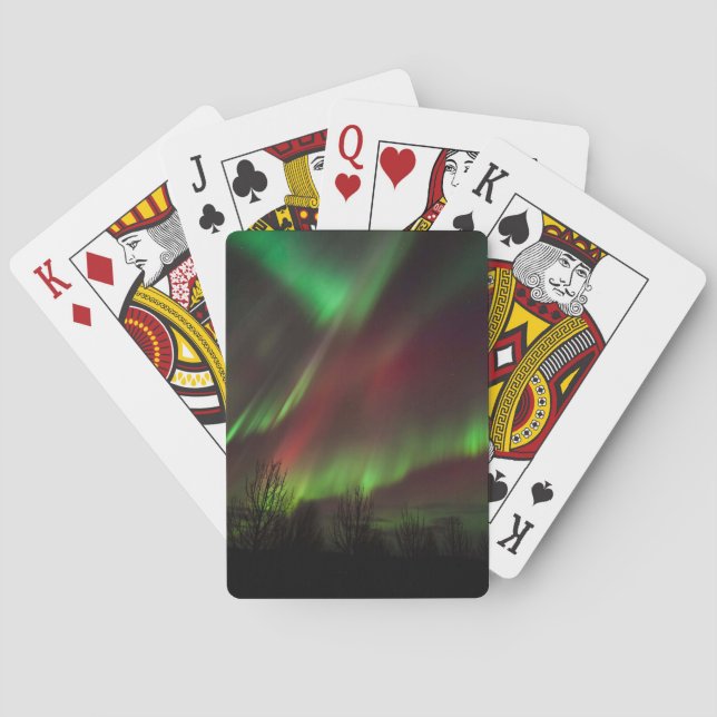 Baraja De Cartas Luces boreales | Escandinavia, Islandia (Reverso)