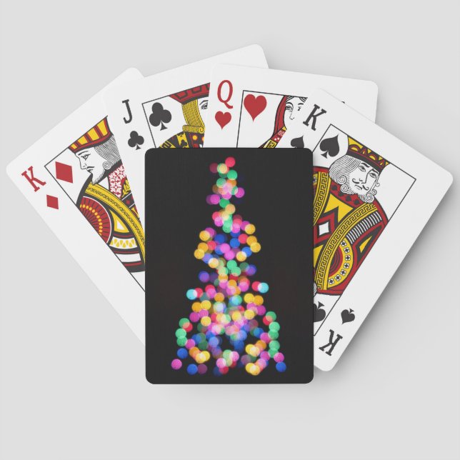 Baraja De Cartas Luces borrosas de Navidades (Reverso)