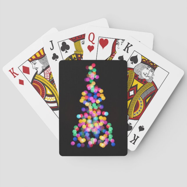 Baraja De Cartas Luces borrosas de Navidades (Reverso)