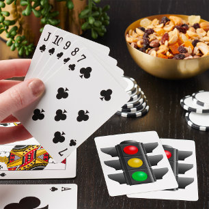 Baraja De Cartas Luces de Tráfico Rojo Amarillo Verde Señal