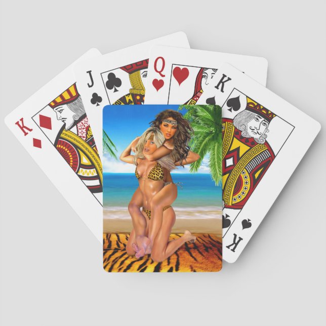 Baraja De Cartas Luchadores astutos de la selva (Reverso)