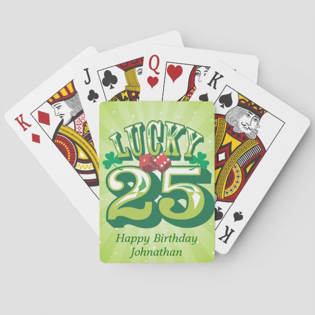 Baraja De Cartas Lucky 25 Personalizado (Reverso)