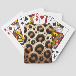 Baraja De Cartas Lugares de impresión de animales de pieles beige y