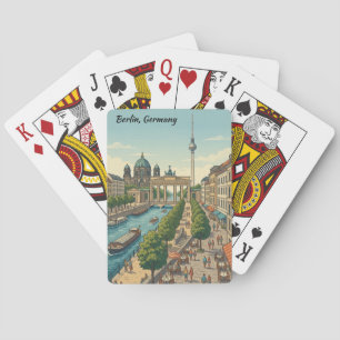 Baraja De Cartas Lugares emblemáticos de Berlín Alemania Viaje Vint