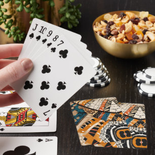 Baraja De Cartas Lujo Patrimonio Caribeño Africano Multicolor