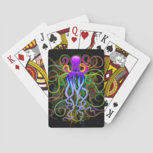 Baraja De Cartas Luminescencia psicodélica del pulpo