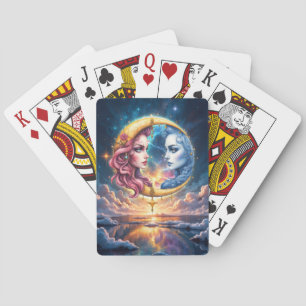 Baraja De Cartas Luna del Equilibrio Eterno – Almas de Fuego y Agua