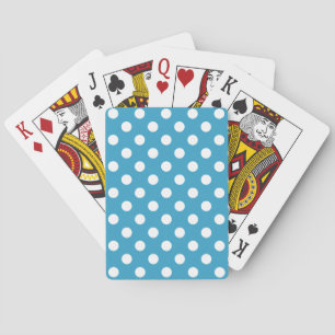 Baraja De Cartas Lunares blancos sobre fondo azul pavo real