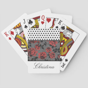 Baraja De Cartas Lunares y rosas y blanco