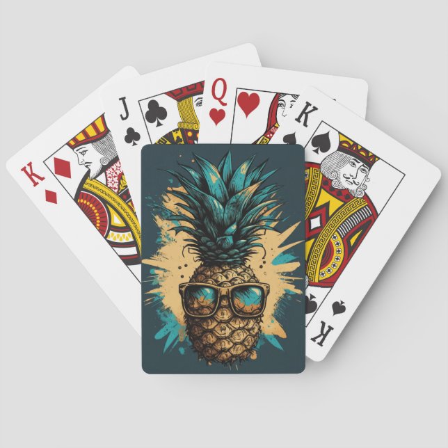 Baraja De Cartas Lustiges Ananas Obst (Reverso)