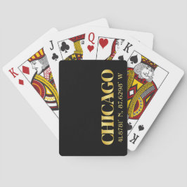 Baraja De Cartas Lux Gold Chicago Latitude y longitud