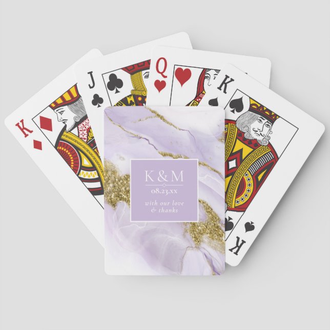 Baraja De Cartas Lux Ink Lavender Resumen ID990 (Reverso)