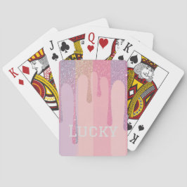 Baraja De Cartas Luxe Lucky Gold Glitter Pastel Card Deck