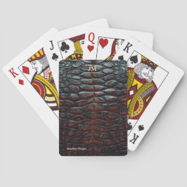 Baraja De Cartas Luxury Executive Monogram Premium Leather
