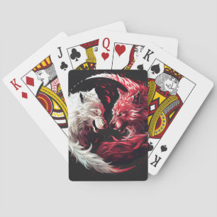 Baraja De Cartas Luz Espíritu Animal Fantasía Lobo Sombra