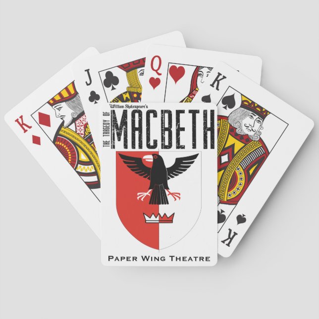 Baraja De Cartas Macbeth - teatro de papel del ala - naipe (Reverso)