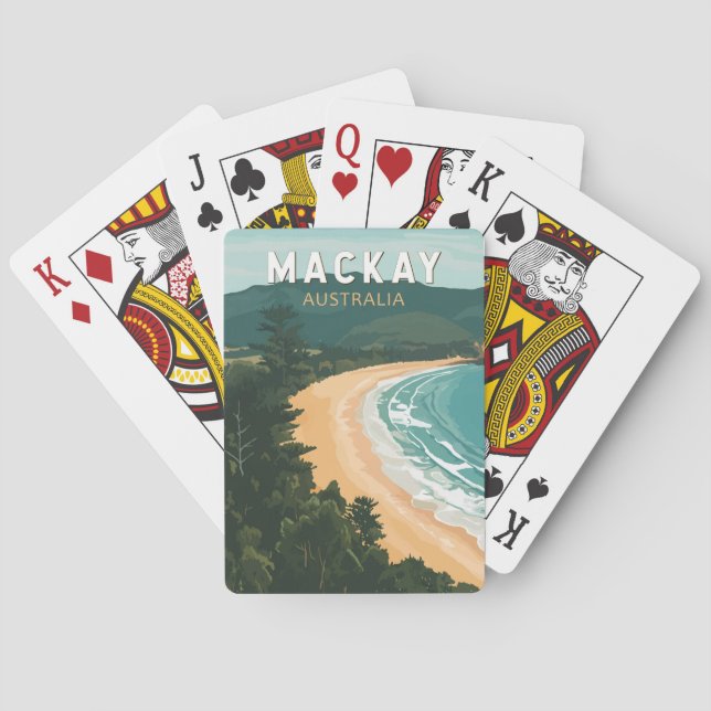 Baraja De Cartas Mackay Australia Viajes de arte (Reverso)