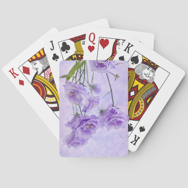 Baraja De Cartas Macro morada de Campanella flor (Reverso)