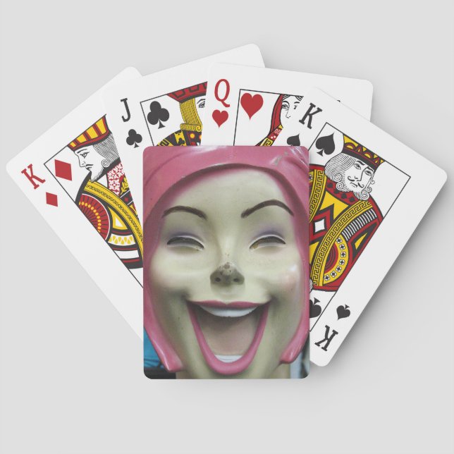 Baraja De Cartas Mad Laughing Mannequin ~ Uncanny Valley Chica (Reverso)