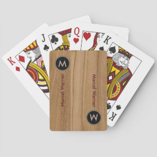 Baraja De Cartas madera rústica (madera falsa)