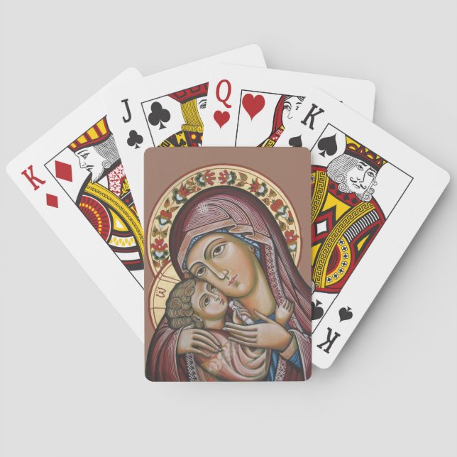 Baraja De Cartas Madona y Niño (Reverso)