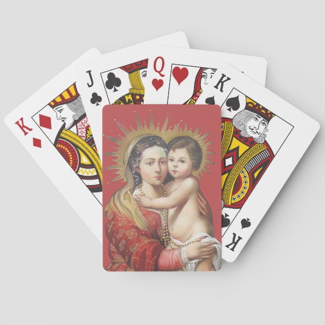 Baraja De Cartas Madona y Niño (Reverso)