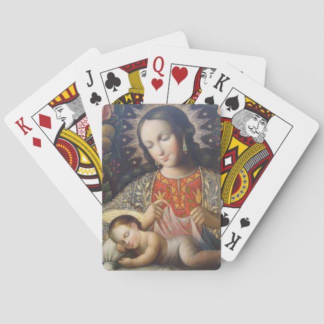 Baraja De Cartas Madona y Niño (Reverso)