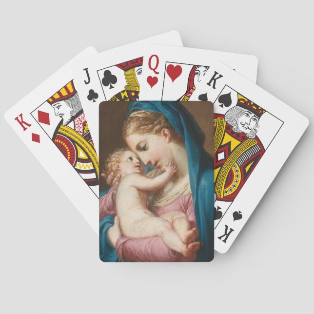 Baraja De Cartas Madonna y el niño (Reverso)