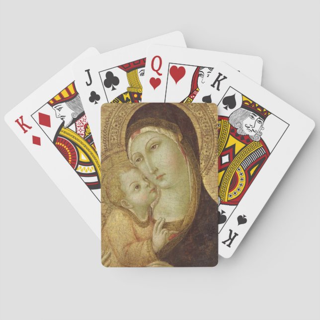 Baraja De Cartas Madonna y el niño (Reverso)