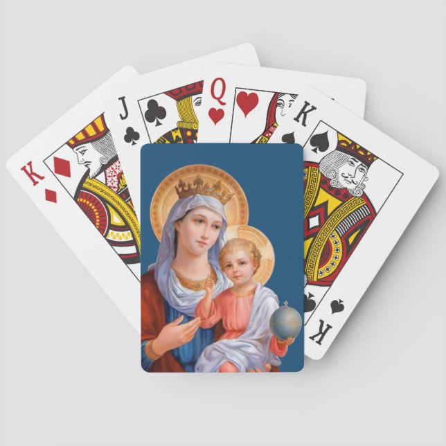 Baraja De Cartas Madonna y el niño (Reverso)