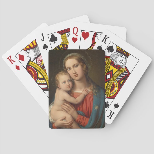 Baraja De Cartas Madonna y el niño (Reverso)
