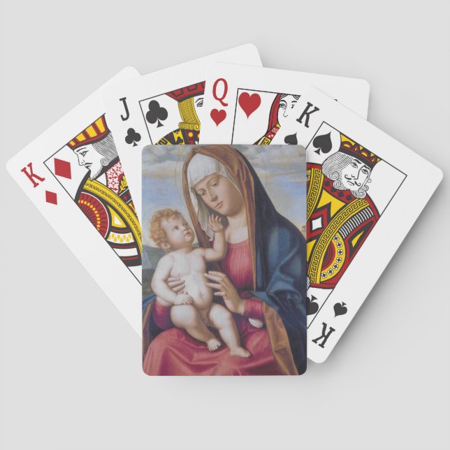 Baraja De Cartas Madonna y el niño (Reverso)