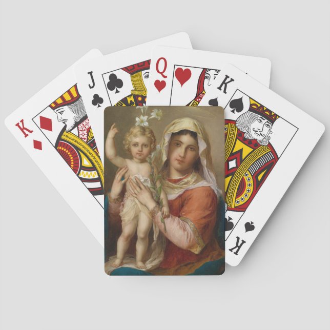 Baraja De Cartas Madonna y el niño (Reverso)