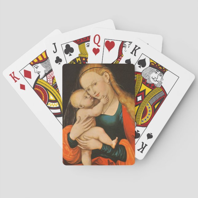 Baraja De Cartas Madonna y el niño (Reverso)