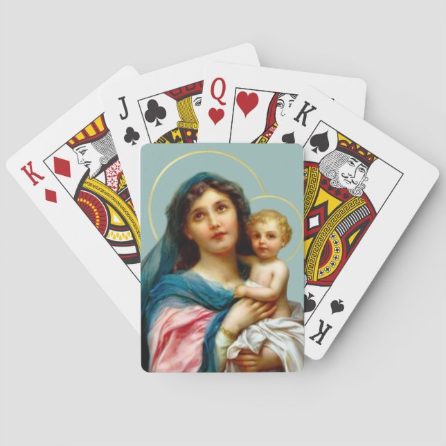 Baraja De Cartas Madonna y el niño (Reverso)
