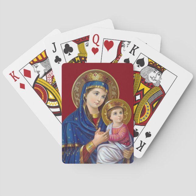 Baraja De Cartas Madonna y el niño (Reverso)