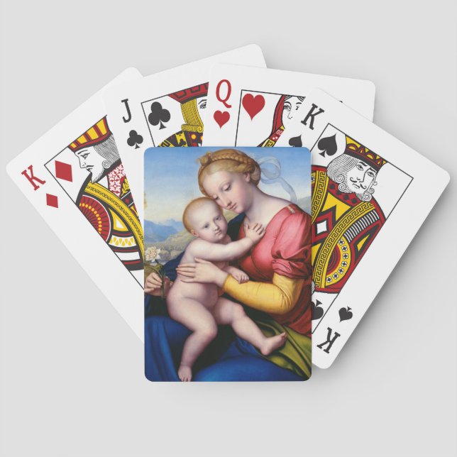 Baraja De Cartas Madonna y el niño (Reverso)