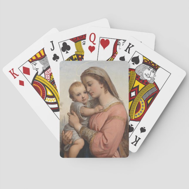 Baraja De Cartas Madonna y el niño (Reverso)