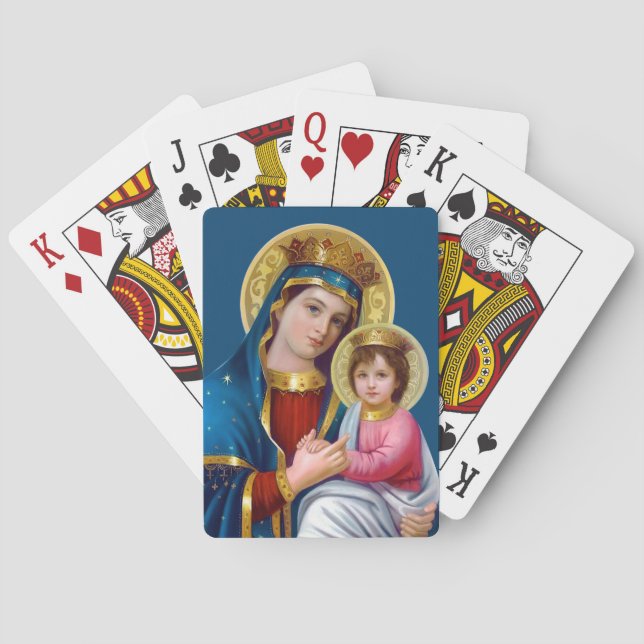Baraja De Cartas Madonna y el niño (Reverso)