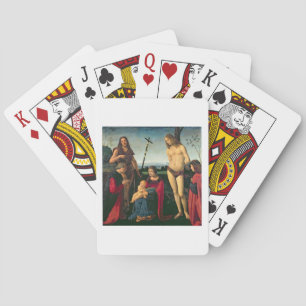 Baraja De Cartas Madonna y niño con los SS. San Juan Bautista y SE