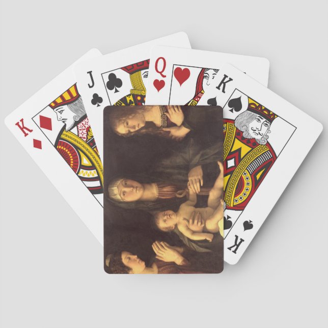 Baraja De Cartas Madonna y niño con St Mary Magdalena y St. (Reverso)