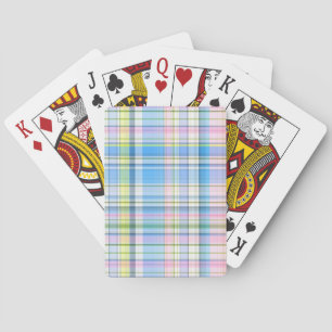 Baraja De Cartas Madrás de perrito azul amarillo blanco