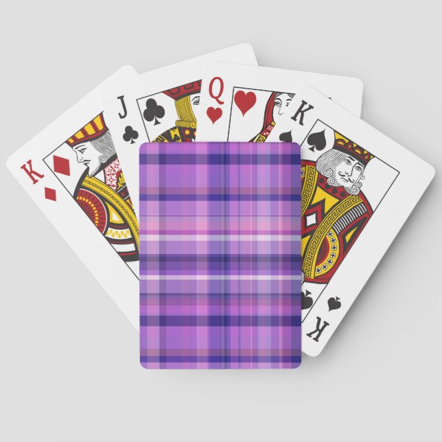 Baraja De Cartas Madrás rosa de golosina azul de la marina de Ameti (Reverso)