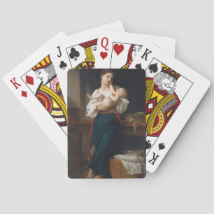 Baraja De Cartas Madre e hijo (por Bouguereau)