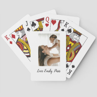 Baraja De Cartas madre padre foto nombre familia vacaciones regalos