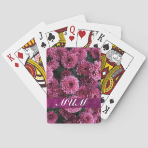 Baraja De Cartas Madre personalizada de flor rosa