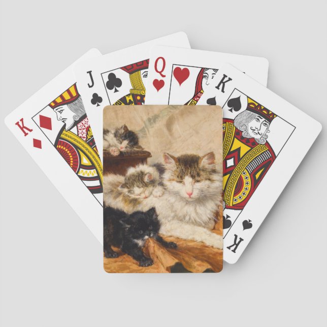 Baraja De Cartas Madre y sus gatitos (Reverso)