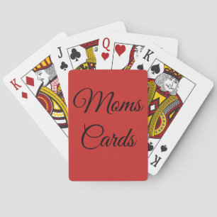 Baraja De Cartas Madres personalizadas y elegantes jugando a las ca